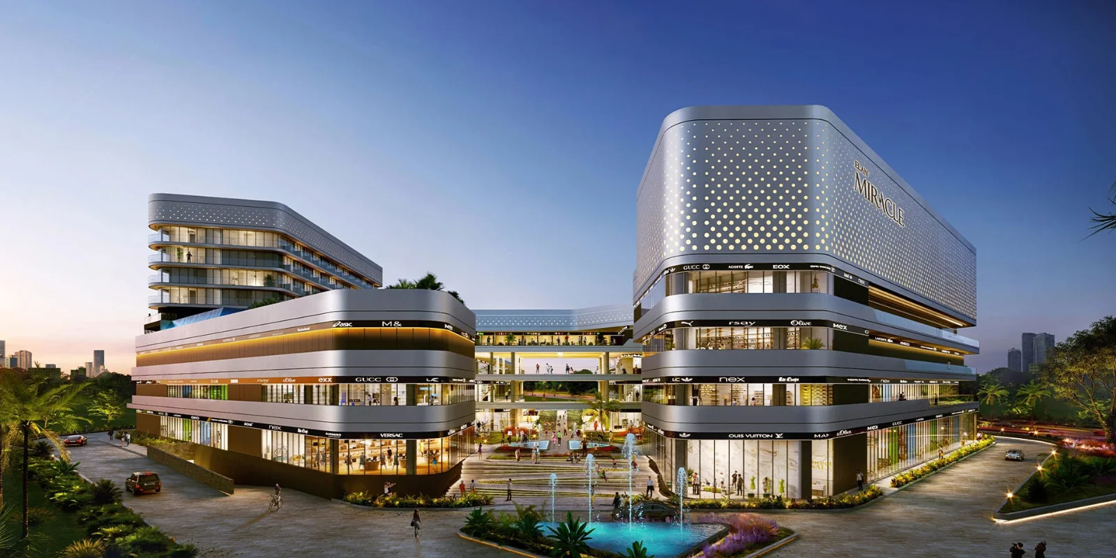 Elan Miracle luxury interior and exterior perspective 1 in Sector 84 Gurugram