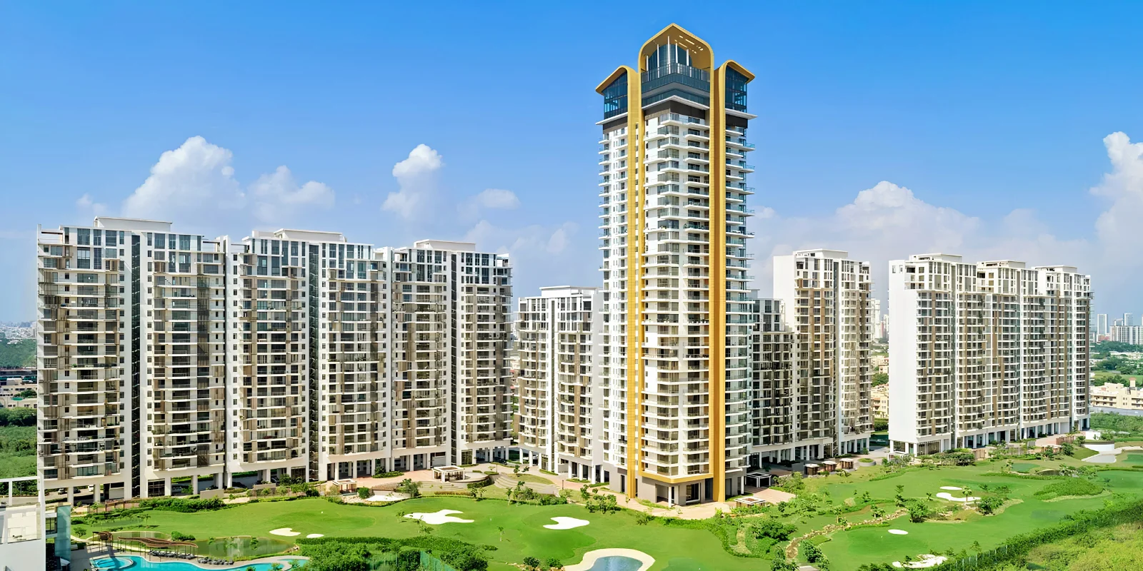 M3M Golf Hills luxury interior and exterior perspective 1 in Sector 79 Gurugram