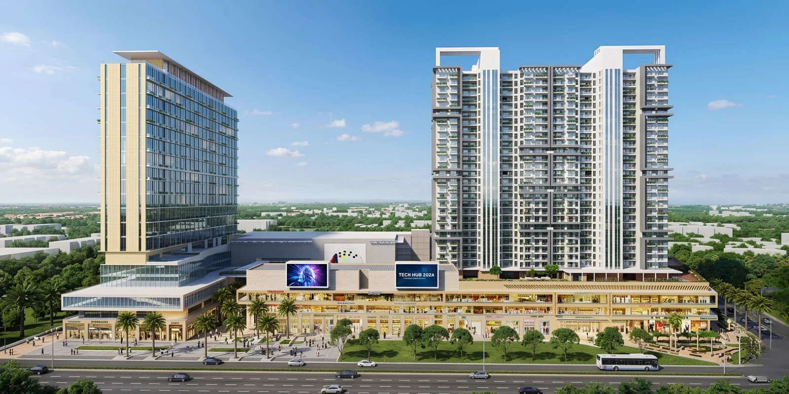 M3M Skywalk luxury interior and exterior perspective 1 in Sector 74a Gurugram
